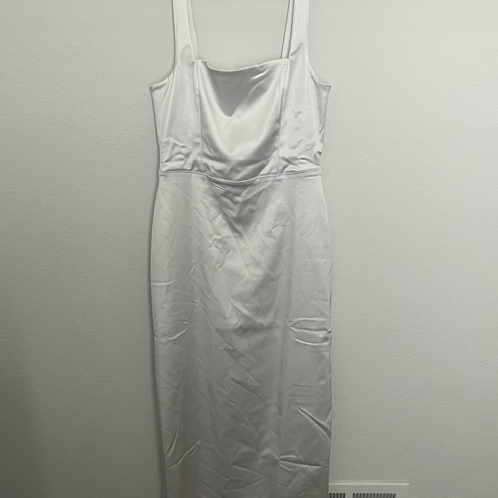 Abercrombie & Fitch White Satin Fabric NWT